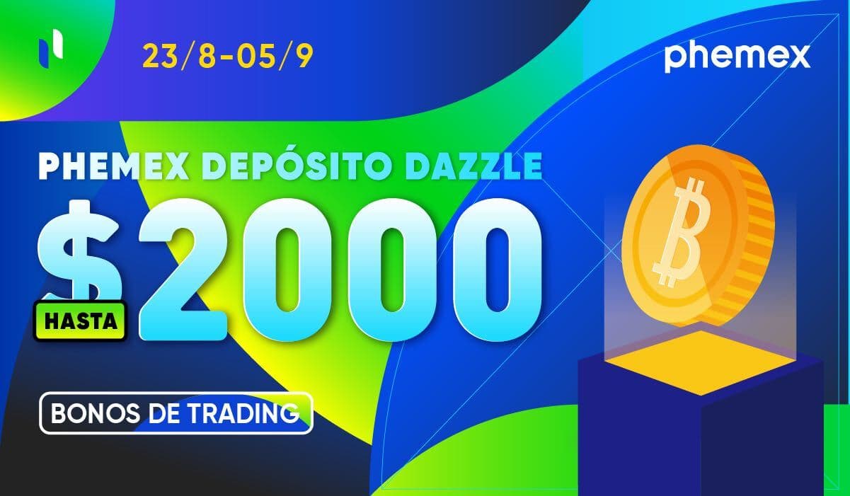 Phemex ofrece hasta 2,000 dólares en BTC por depósitos