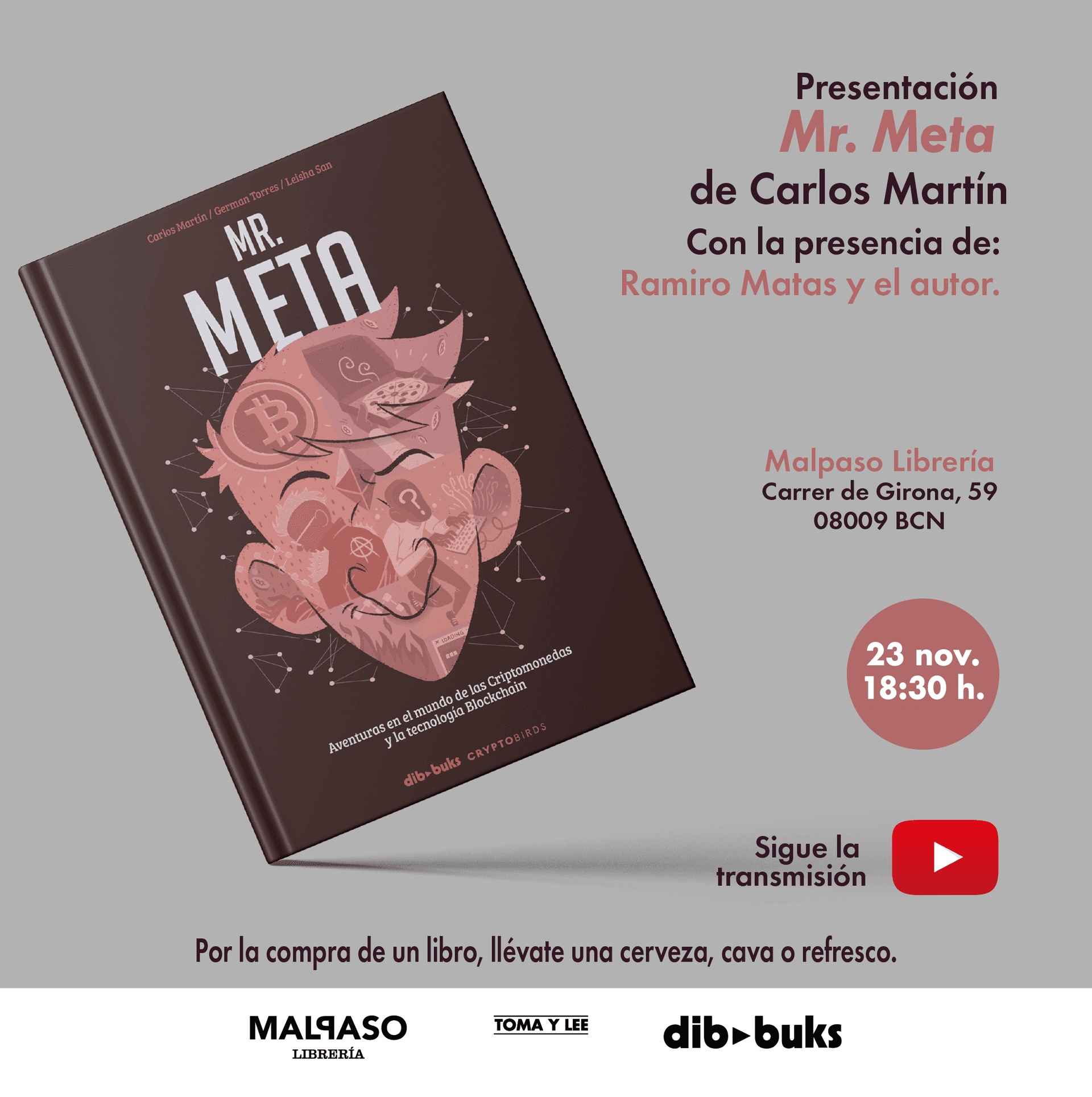 Presentación del cómic de divulgación blockchain “Mr. Meta” en Barcelona