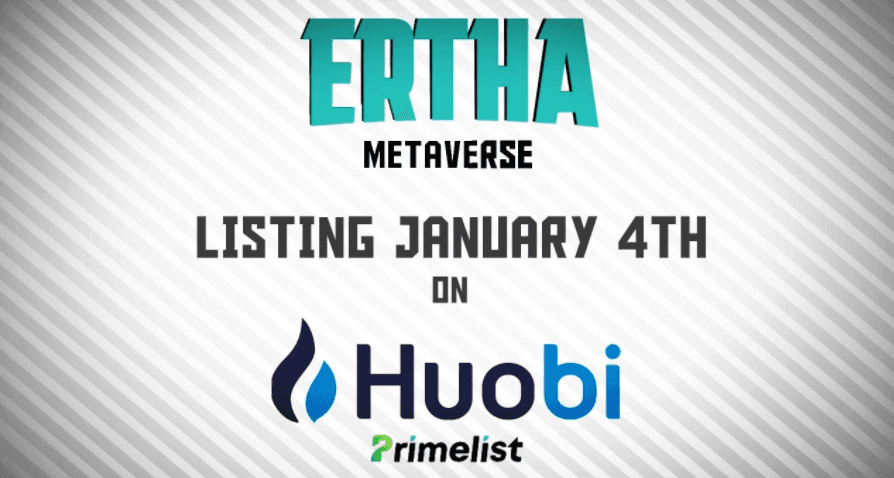 Ertha se listará en Huobi en enero de 2022
