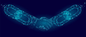 Blockchain dando la mano