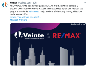 Tuit veinte y Remax