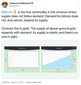 Tuit Winklevoss Bitcoin
