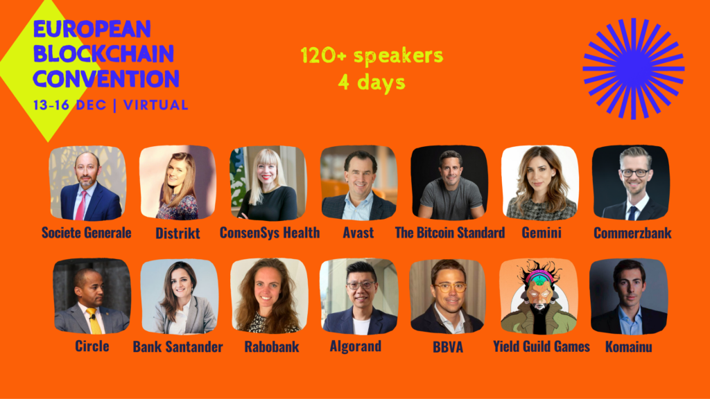 European Blockchain Convention: Más de 2.500 personas asistirán al evento de blockchain más influyente de Europa en 2021