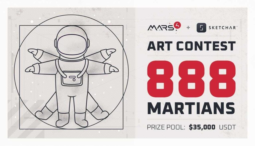 Mars4 y Sketchar se unen para lanzar el concurso de arte NFT Martians888