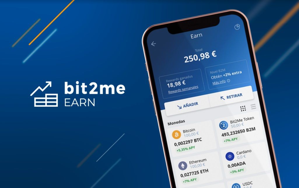 Bit2Me lanza Bit2Me Earn, un nuevo servicio que recompensa a los usuarios por mantener sus criptomonedas