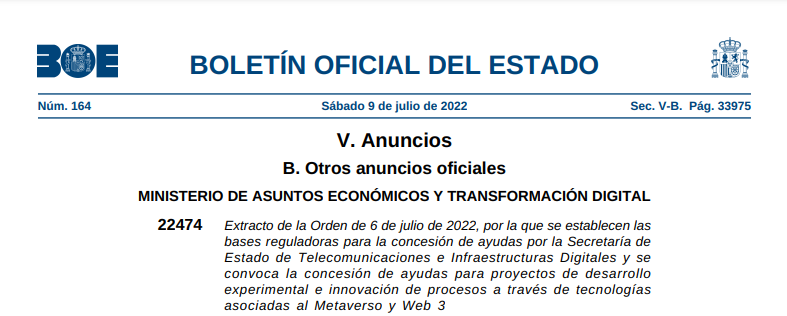 Boletín España Metaverso