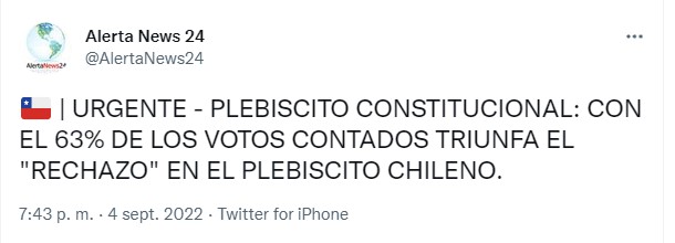 Mercados chilenos rechazo constitución