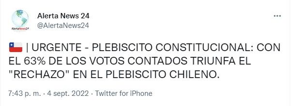 Mercados chilenos rechazo constitución