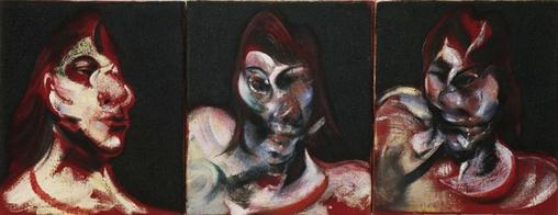 Tres estudios para el retrato de Henrietta Moraes, de Francis Bacon.