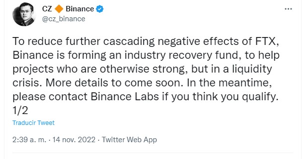 CZ Binance FTX