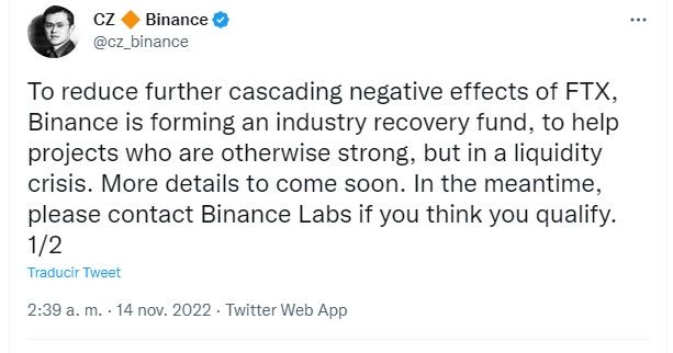 CZ Binance FTX