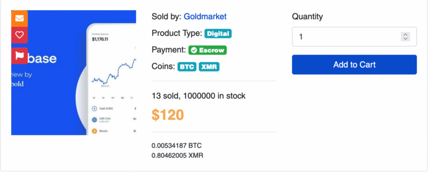 Coinbase cuentas robadas