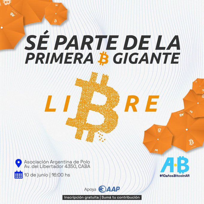 ONG Bitcoin Argentina convoca a formar la "B" más grande del mundo como señal de libertad