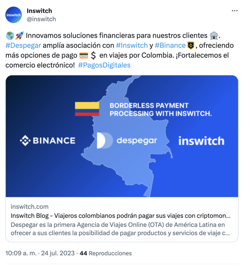Inswitch Despegar.com.