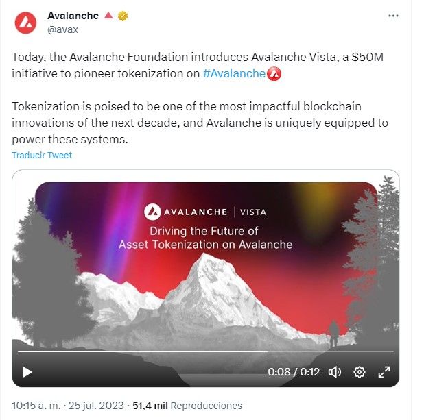 tuit fundacion avalanche tokenizacion