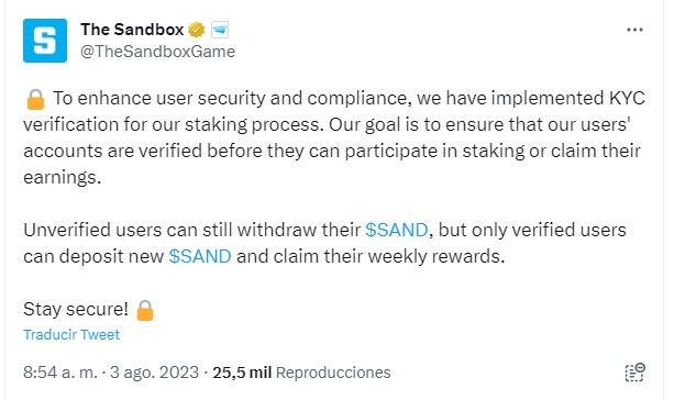 The Sandbox X BeInCrypto.
