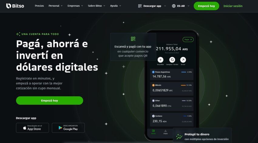 Web de Bitso.
