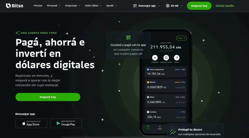Web de Bitso.