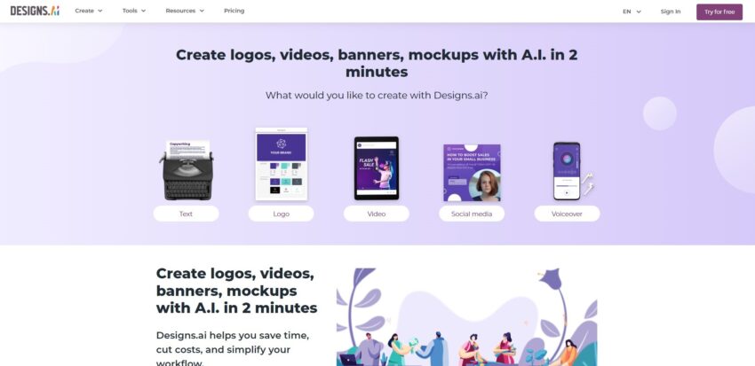 designs AI herramienta de IA para crear logos