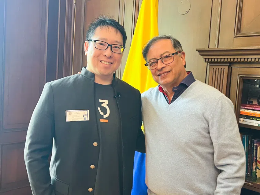 El presidente de Colombia, Gustavo Petro y el CEO de JAN3, Samson Mow, hablaron sobre Bitcoin y la tecnología blockchain