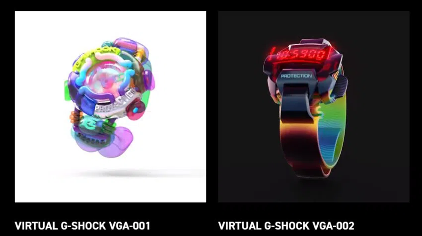 La presentación de diseños de relojes virtuales en NFT de Casio.