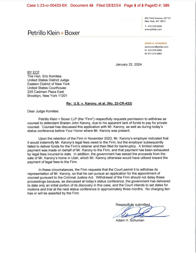 Petrillo Klein & Boxer solicitan a la corte abandonar la defensa del CEO de SafeMoon