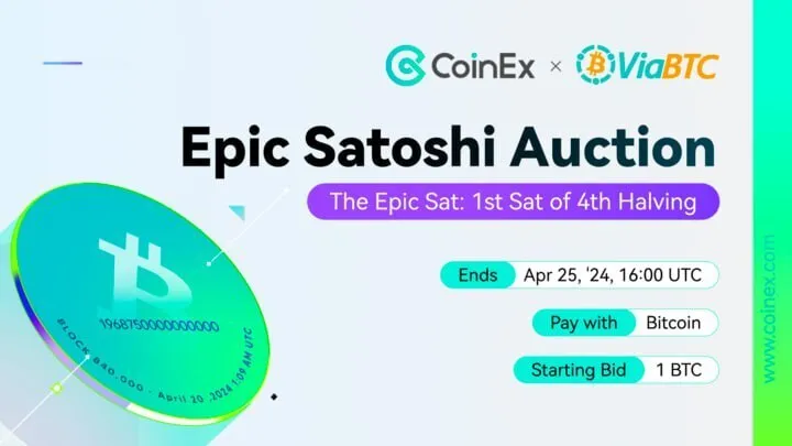 Subasta histórica en CoinEx: ¡Ahora en progreso “Epic Sat”!