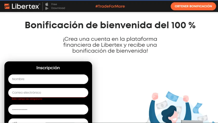 libertex dinero gratis por registro y deposito
