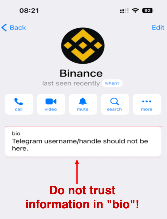 Binance alerta sobre estafas con criptomonedas en Telegram