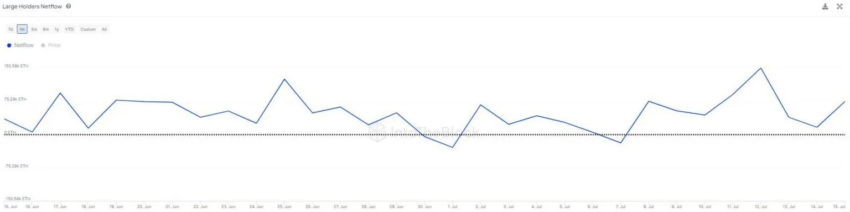 Grandes tenedores de Ethereum Netflow.