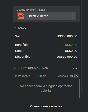 saldo cuentas demo en libertex