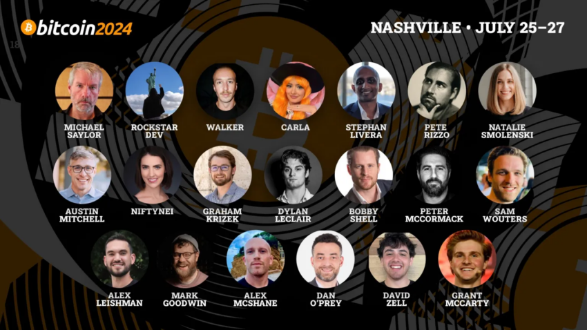 Alineación de oradores de Bitcoin 2024. Fuente: X/Twitter