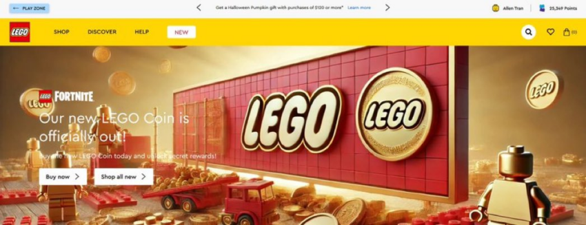 Página web de LEGO sufre hack y promueven un token fraudulento
