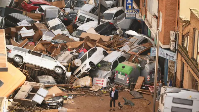 Impacto de las inundaciones en Valencia, España