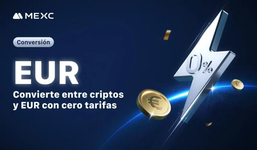 MEXC incluye oficialmente EUR en Conversión con tarifas cero para operaciones rápidas y sencillas