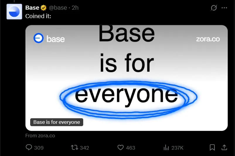 La publicación "La base es para todos".