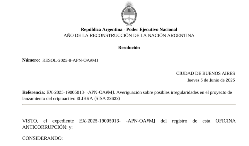 Javier Milei quedó absuelto por los tuits sobre la memecoin $LIBRA.