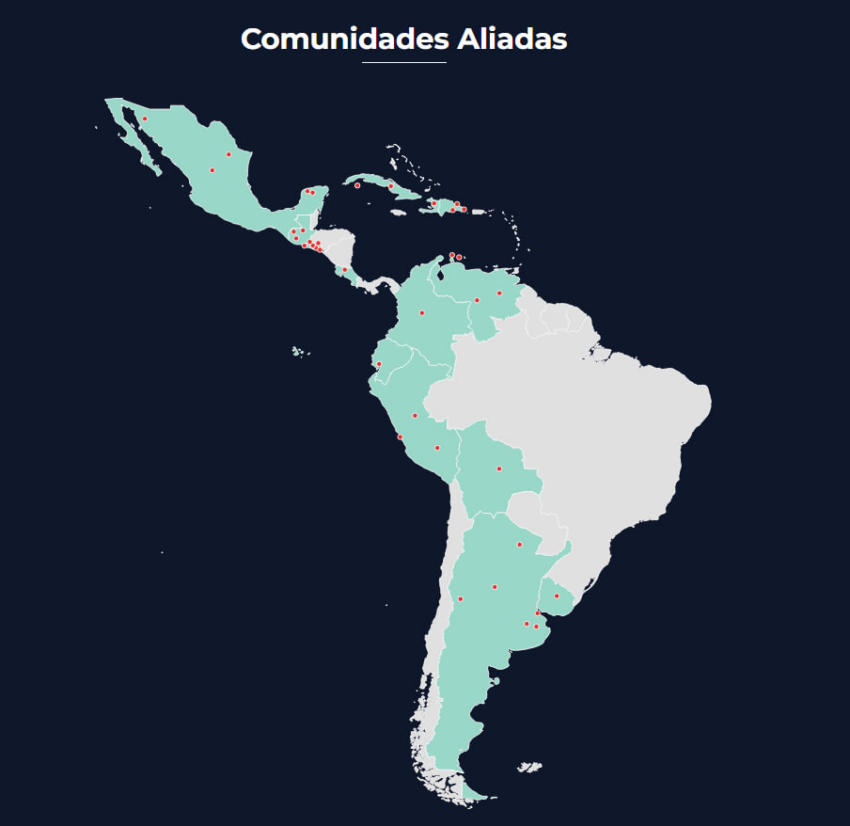 Los países miembros de la Federación Latinoamericana de Bitcoiners.