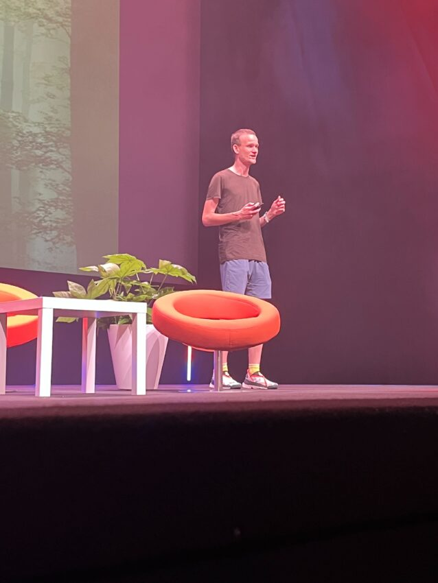 Vitalik Buterin en EthCC. Fuente: BeInCrypto